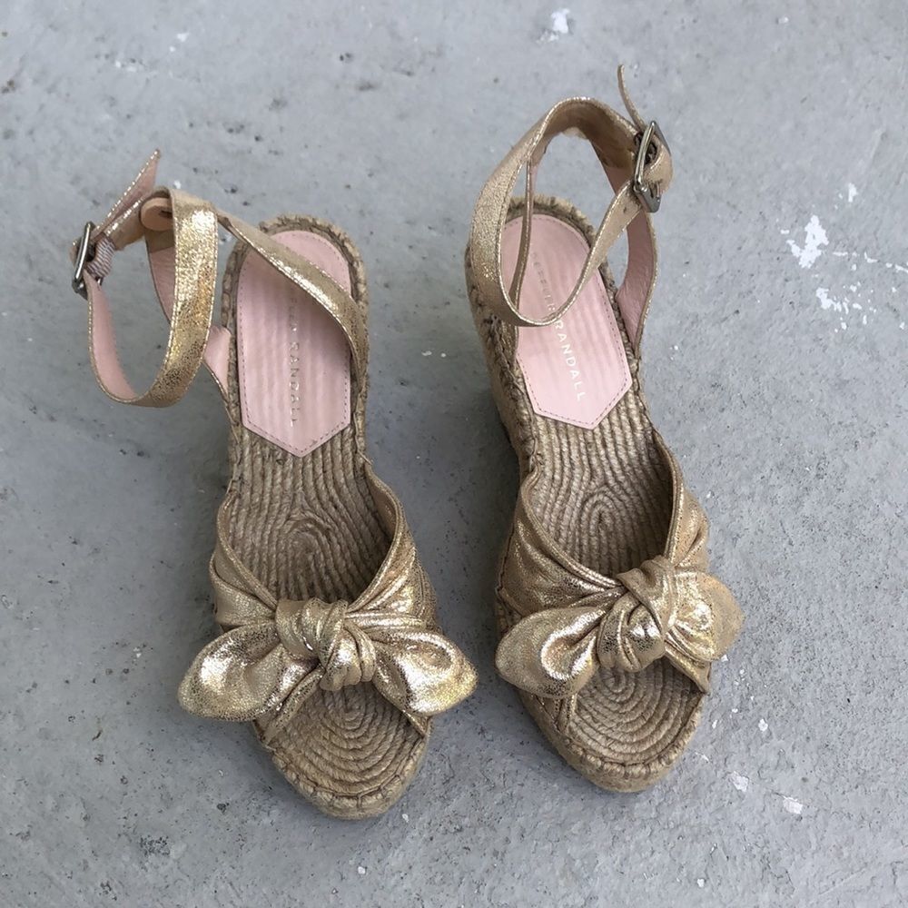 Loeffler Randall metallic bow heeled espadrilles - Picture 3 of 7